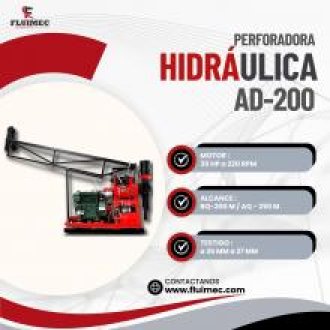 PERFORADORA HIDRAULICA AD - 200 PARA PROYECTOS MINEROS 